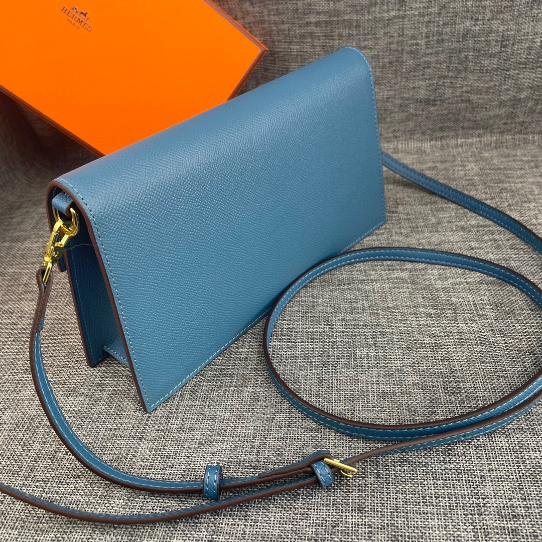 Hermes Kelly-Style Palm-Grain Cowhide Crossbody Bag - Image 3