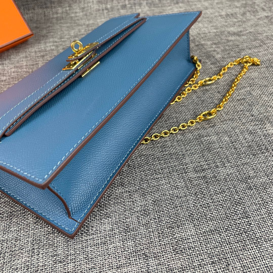 Hermès Kelly-Style Palm-Grain Leather Shoulder Crossbody Bag - Image 3