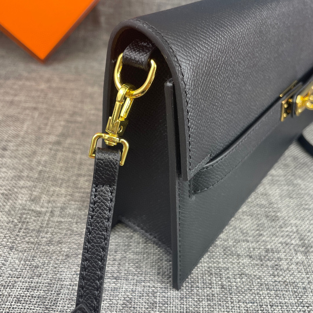 Hermès Kelly-Style Palm-Grain Leather Shoulder Crossbody Bag - Image 3