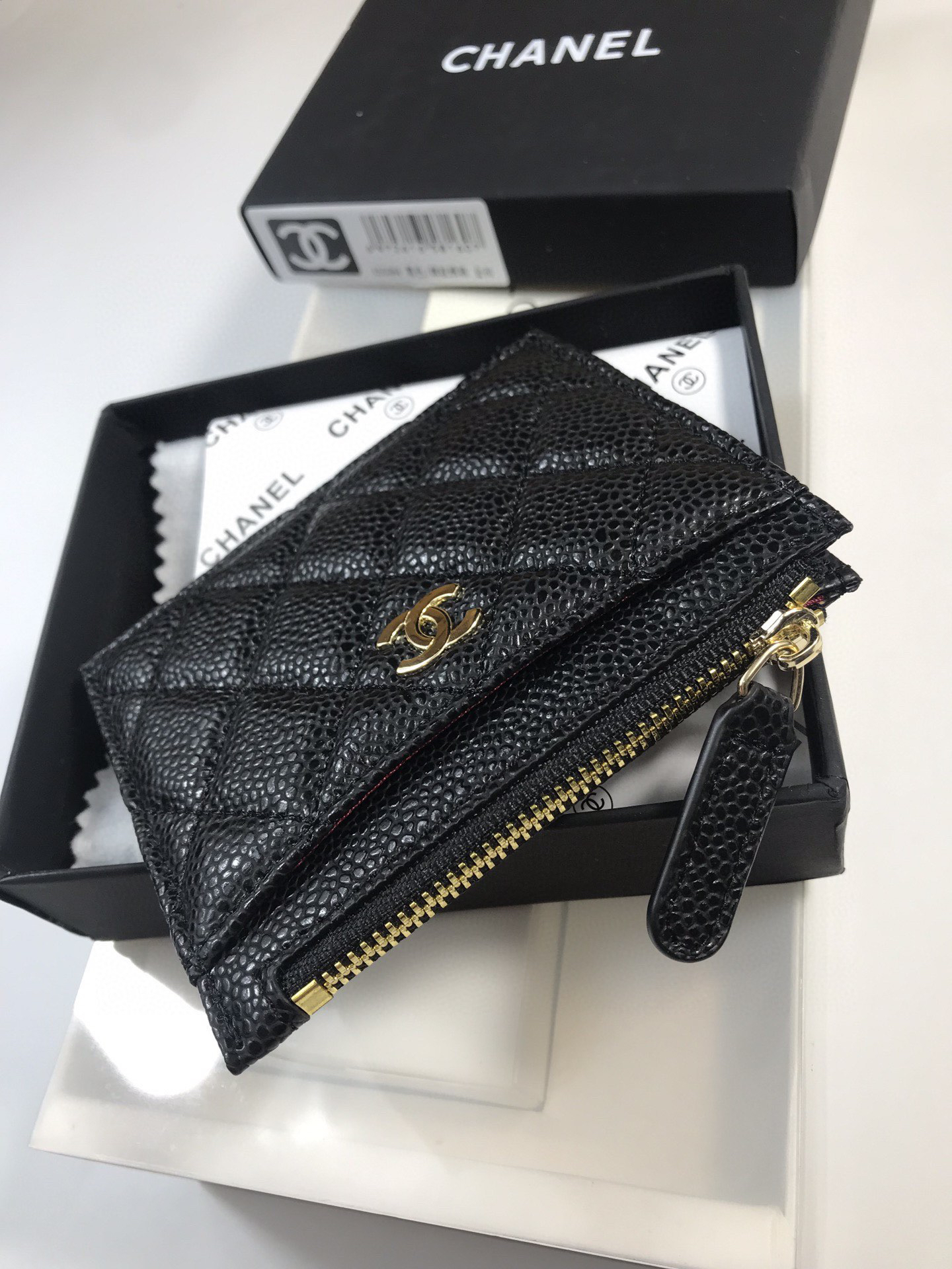 Chanel Caviar Leather Card Holder - Image 3