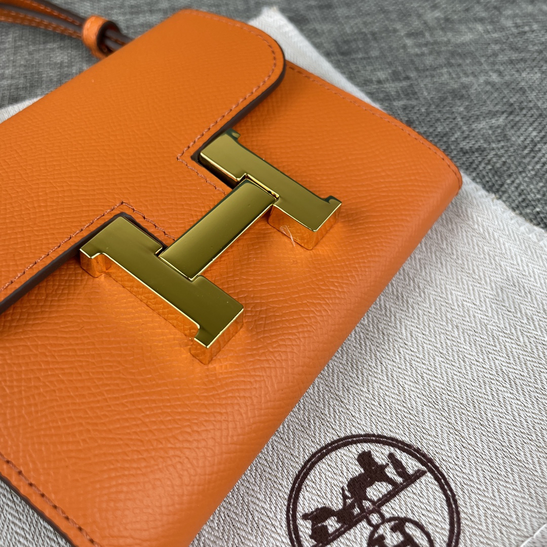 Hermes Constance Palm-Grain Leather Mini Bag - Image 3