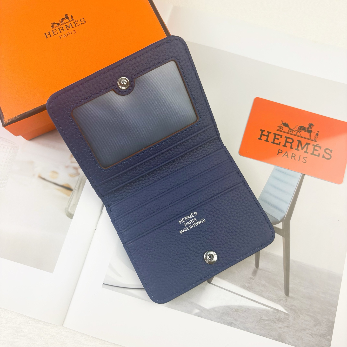 Hermès Silk'in Togo Leather Wallet - Image 3