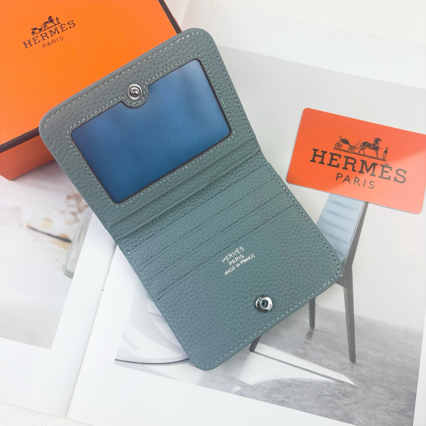 Hermès Silk'in Togo Calfskin Wallet, Women's Model 6516 - Image 3