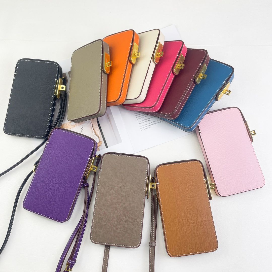 Hermès Hac a Box Tadelakt Calfskin Phone Case with Adjustable Shoulder Strap - Image 3