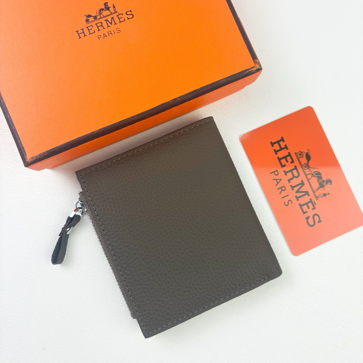 Hermès Silk’in Togo Leather Wallet - Image 3