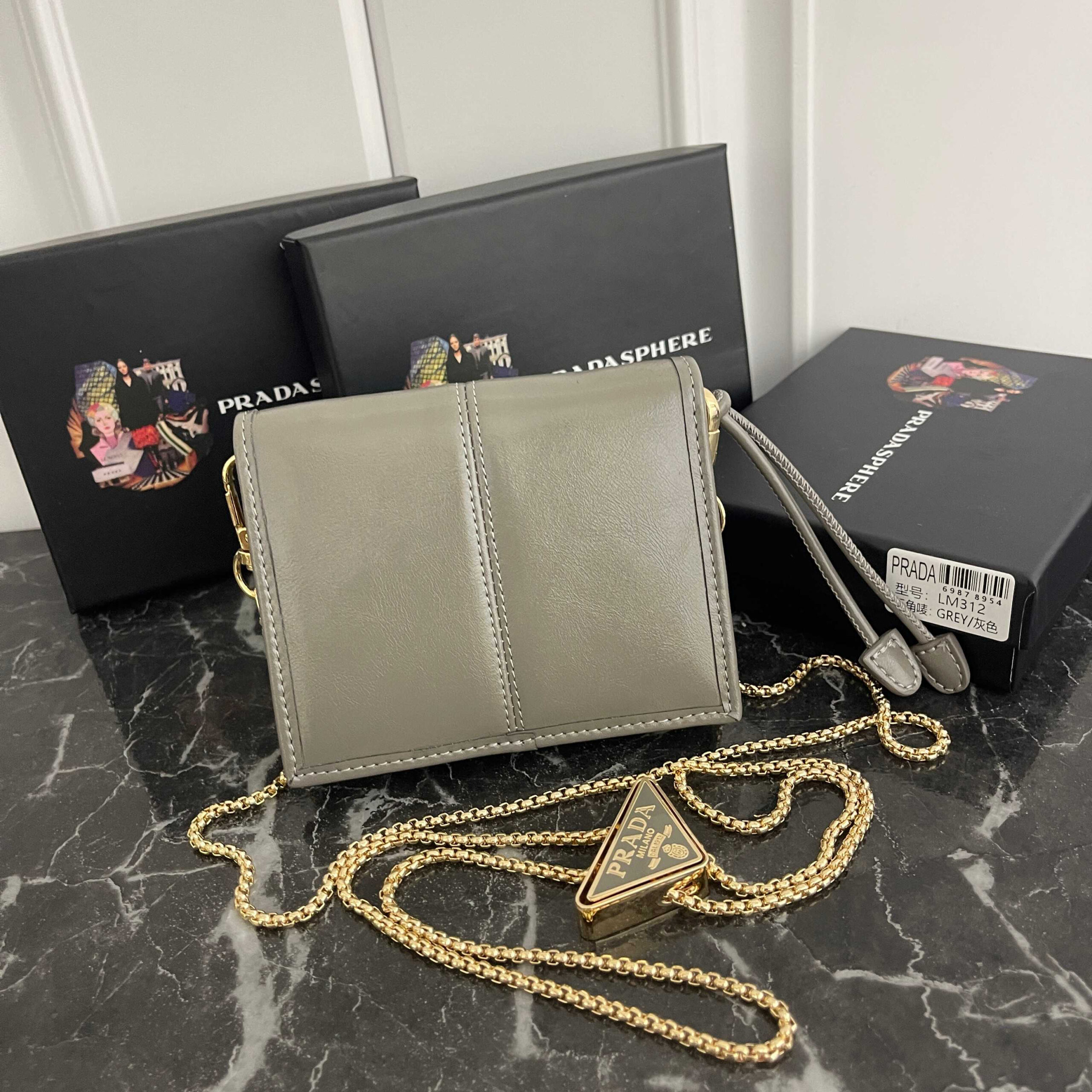 Prada Saffiano Leather Card Holder with Triangle Logo - Image 3