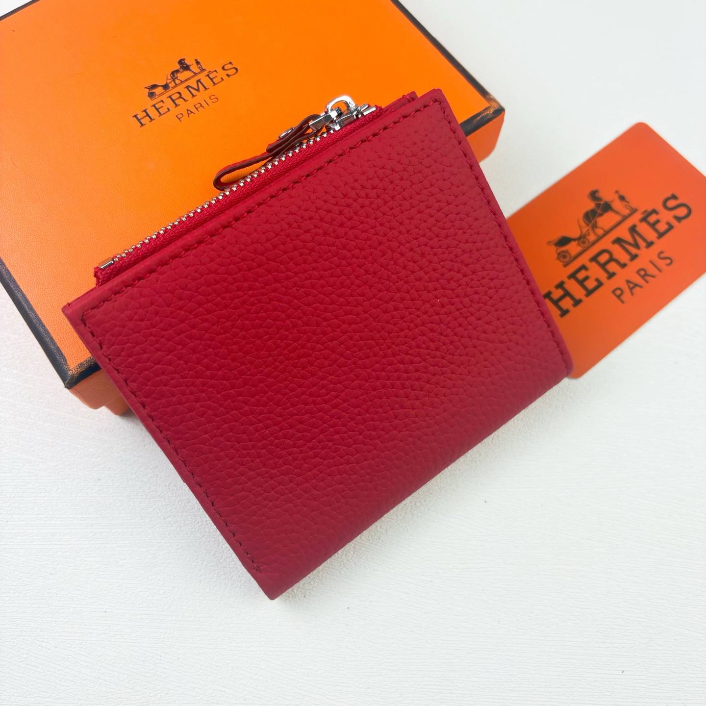 Hermes Silk'in Togo Leather Women's Wallet - Image 3
