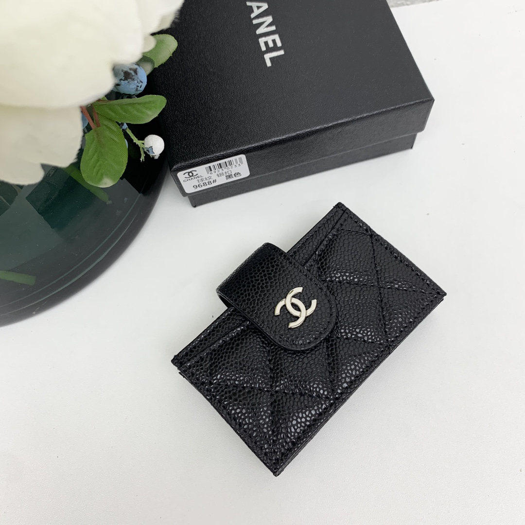 CHANEL AP1081 Grained Goatskin Short Trifold Wallet - Image 3
