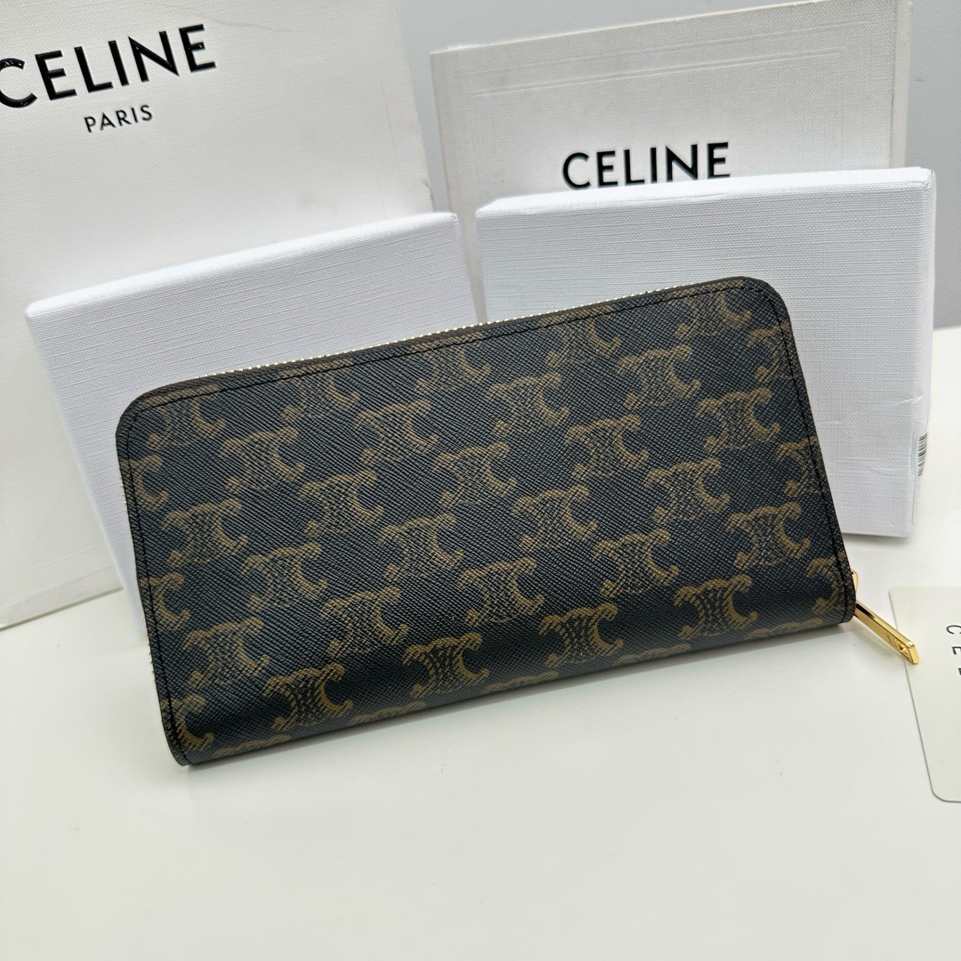 Celine Triomphe Cuir Large Zip Wallet - Image 3