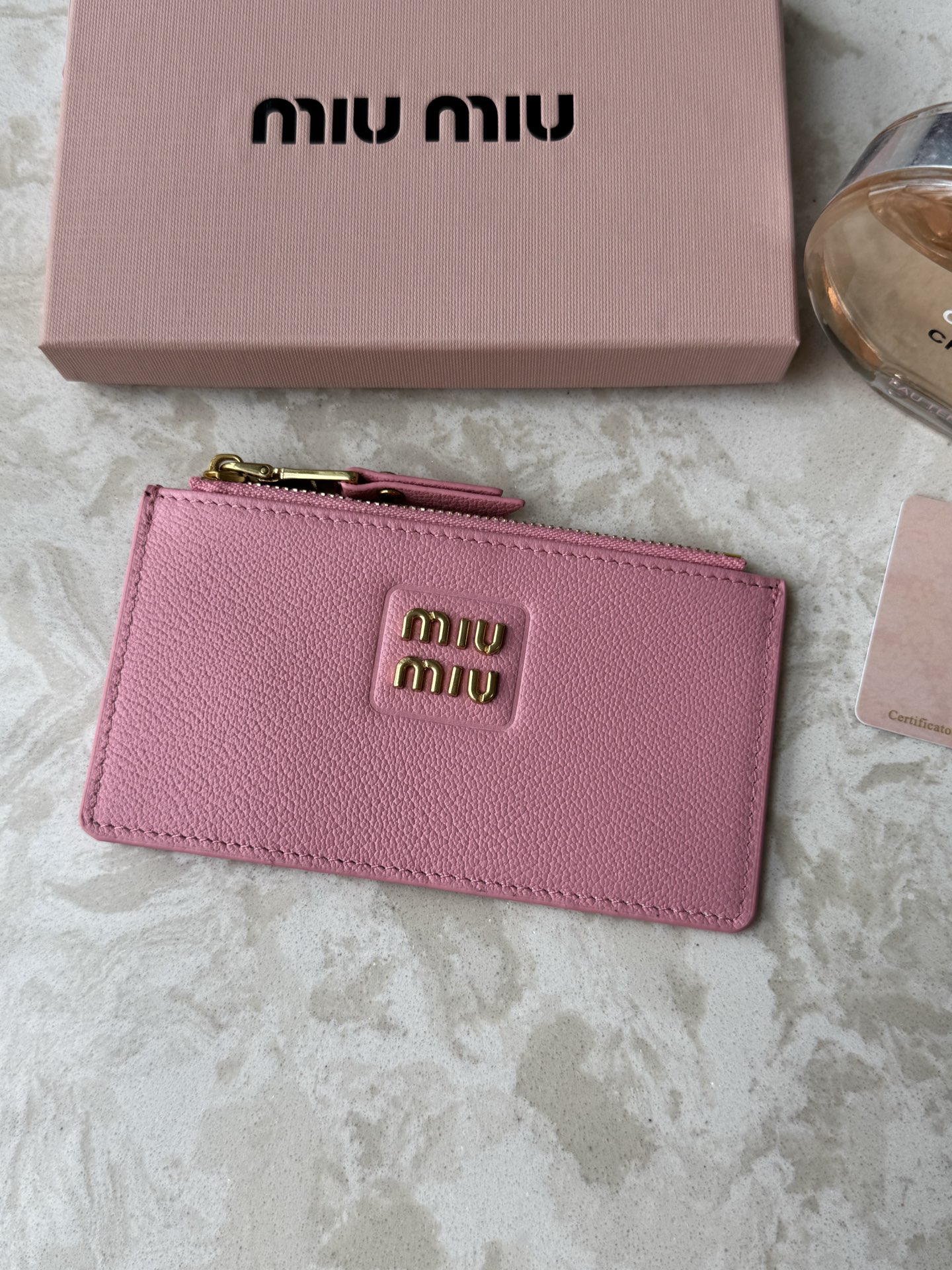Miu Miu Slim Calf Leather Card Wallet - Image 3