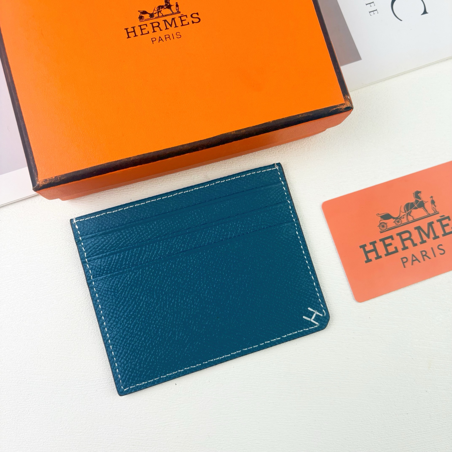 Hermès Emon Evercolor Calfskin Card Holder - Image 3