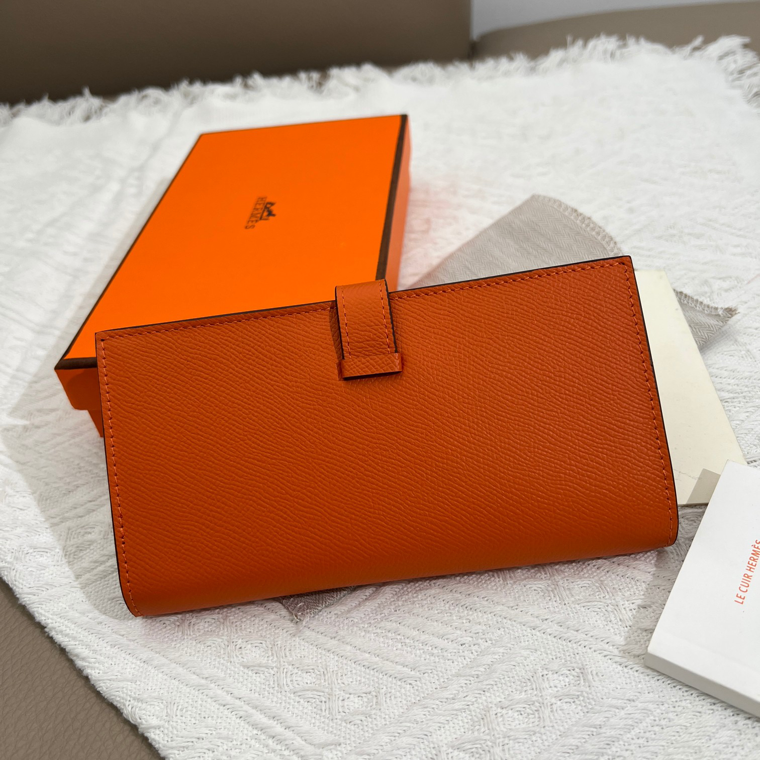 Hermes Women's Togo Leather Long Wallet - Image 3
