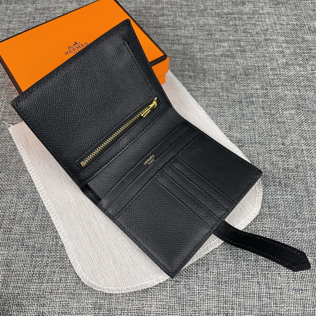 Hermès Palm-Grain Leather Vertical Wallet - Image 3