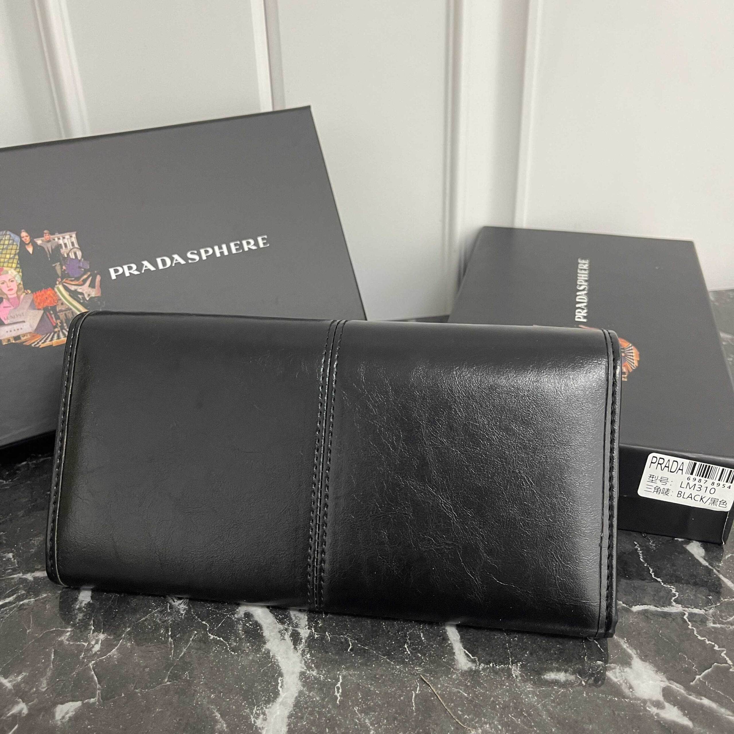 Prada Saffiano Leather Large Snap Wallet - Image 3