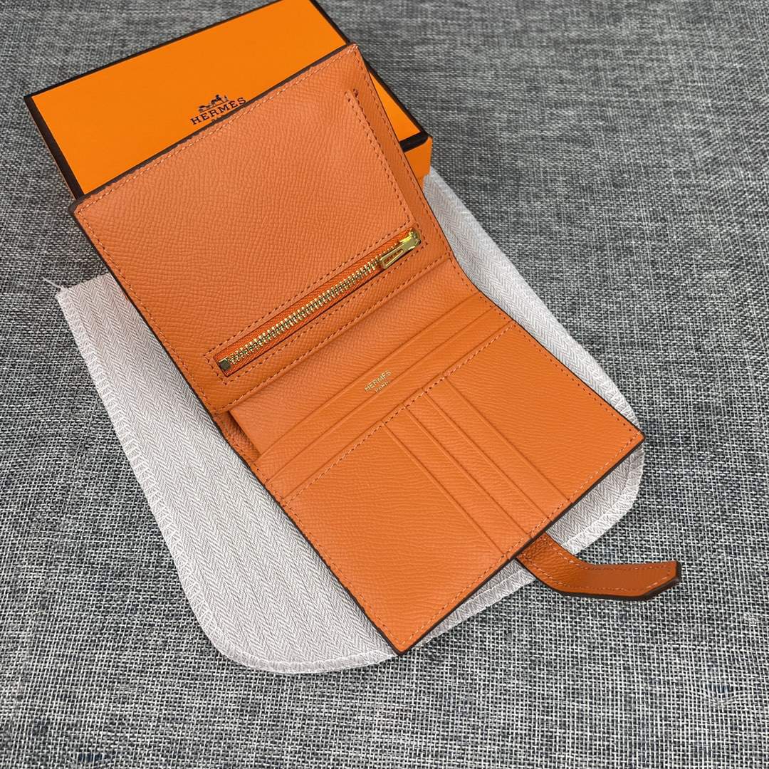 Hermès Palm-Grain Calfskin Vertical Wallet - Image 3