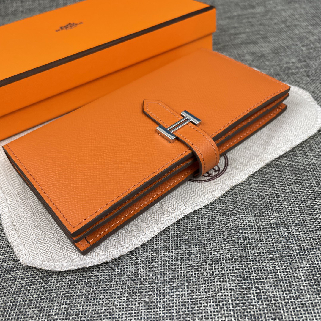 Hermes Empson Leather Zip Pocket Long Wallet - Image 3