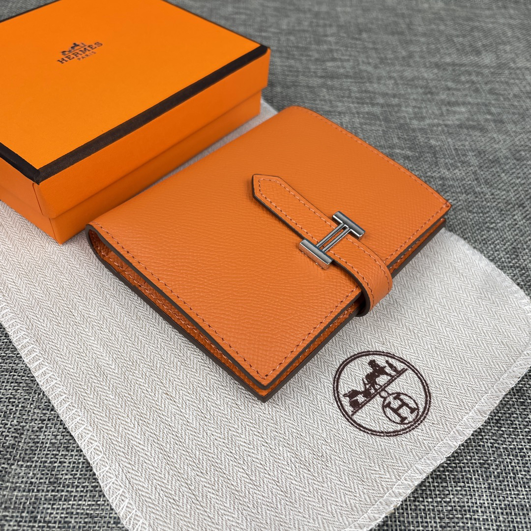 Hermès Palm-Grain Leather Vertical Wallet - Image 3