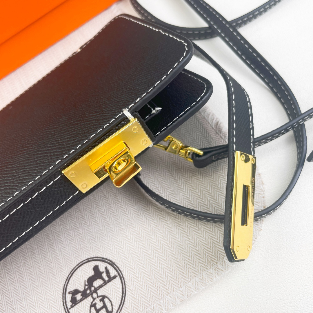Hermes Hac a Box Tadelakt Calfskin Phone Case with Shoulder Strap - Image 3
