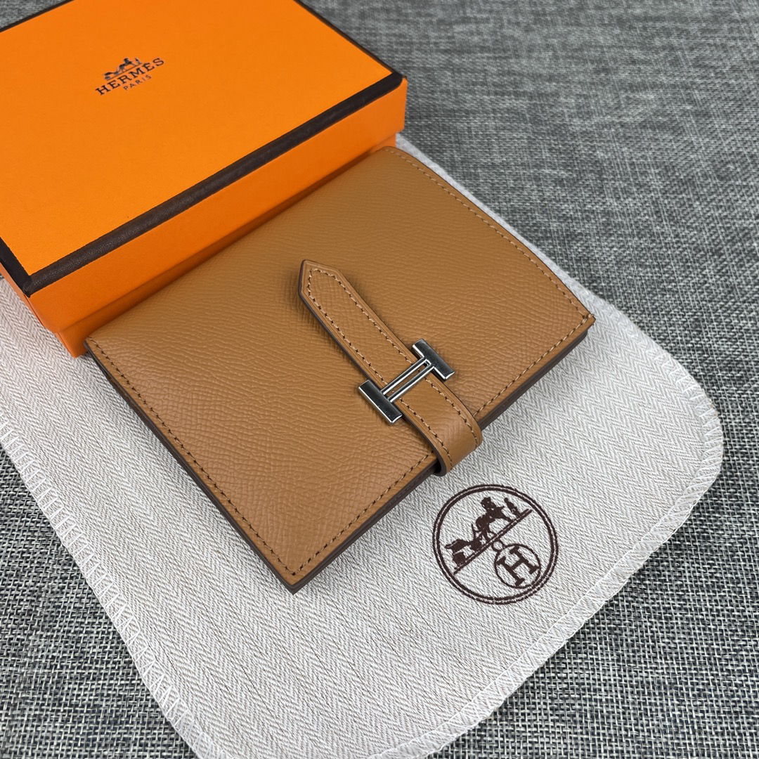 Hermes Palm-Grain Leather Vertical Wallet, Model 5120 - Image 3