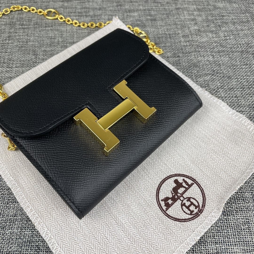 Hermes Constance Palm-Grain Leather Shoulder Bag - Image 3