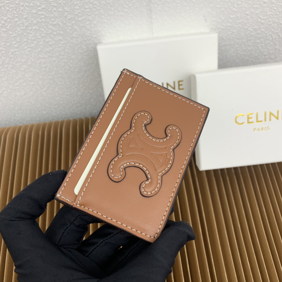 Triomphe Leather Card Holder - Image 3