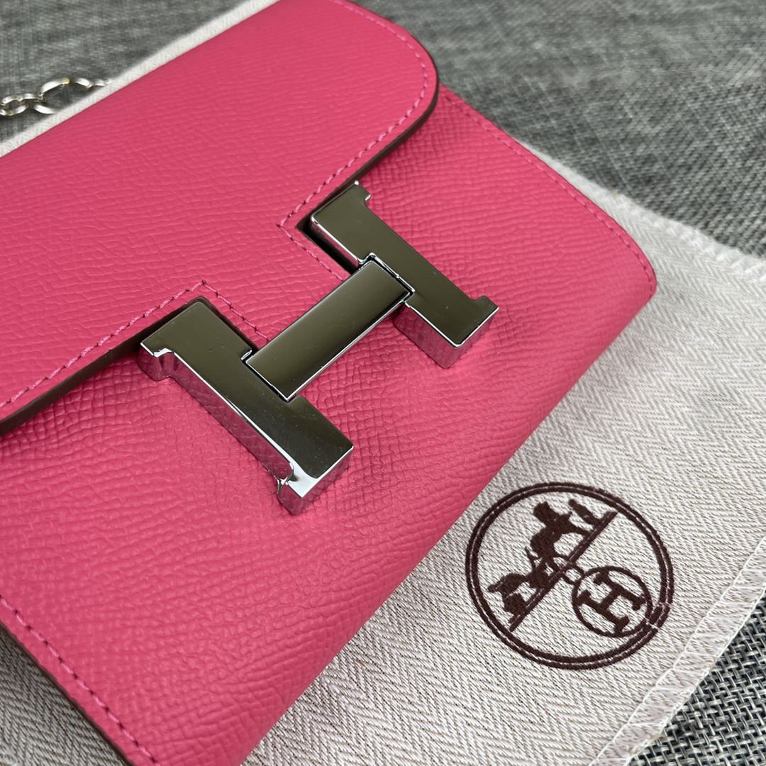 Hermes Constance Palm-Grain Leather Card Holder - Image 3