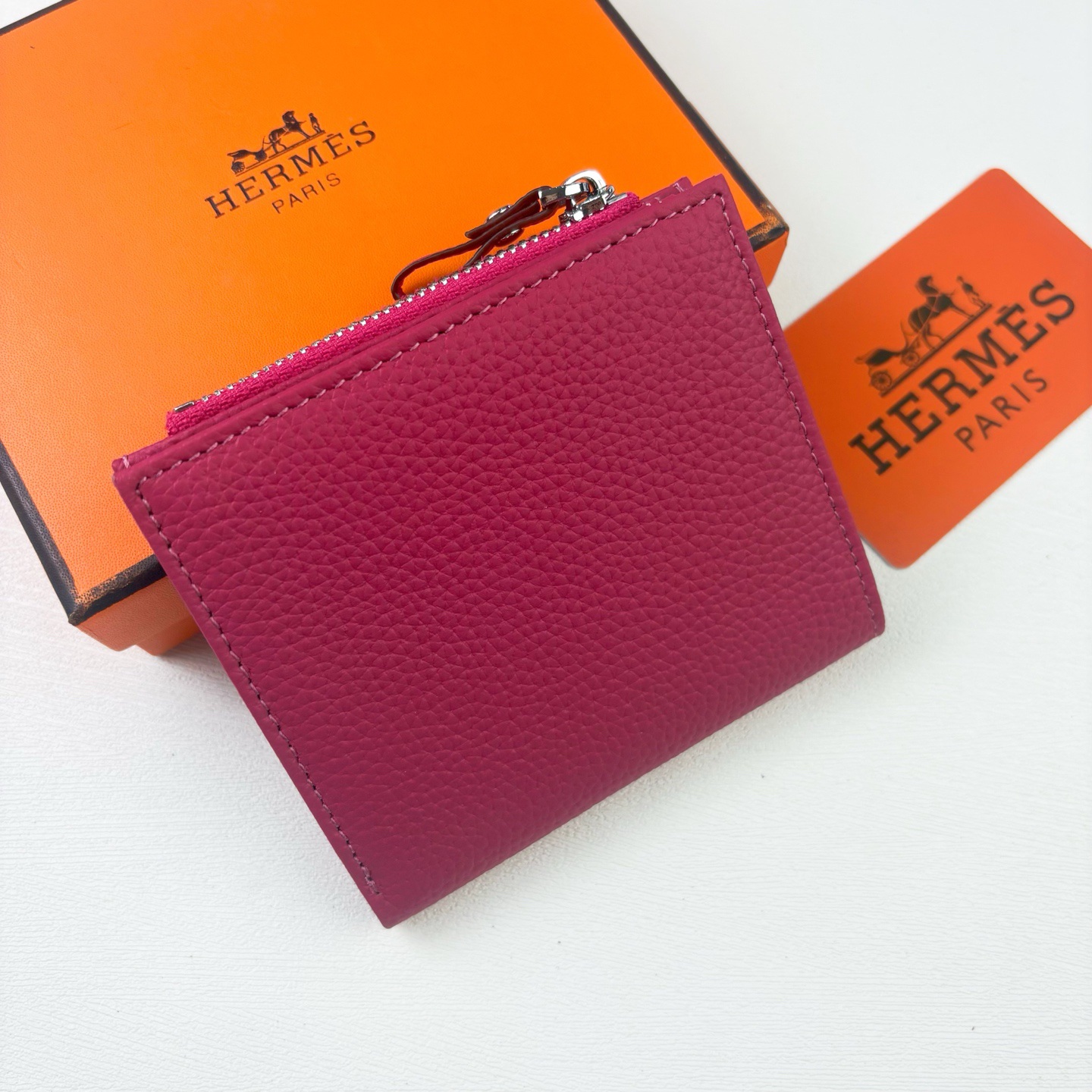 Hermes Silk'in Togo Leather Women's Wallet - Image 3