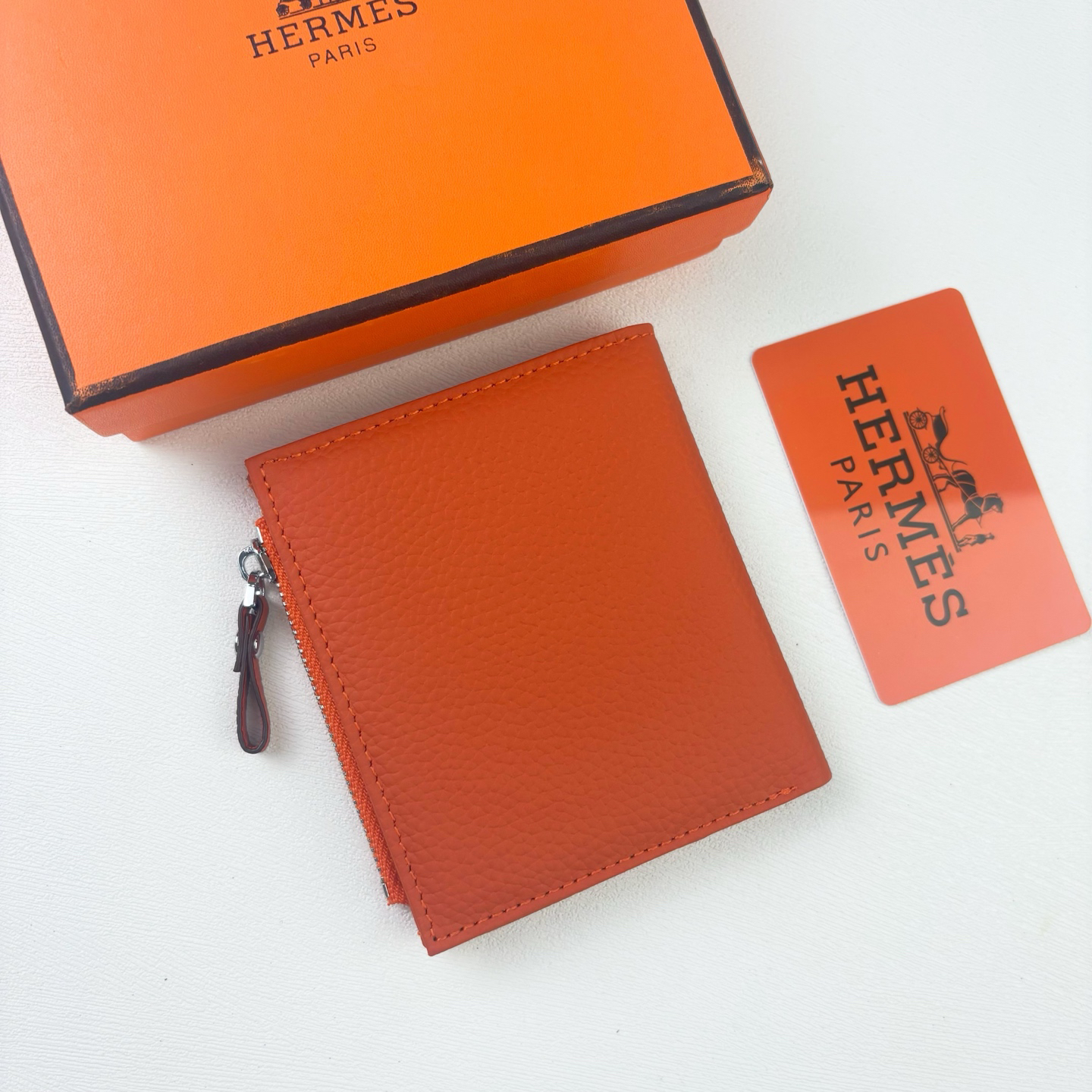 Hermes Silk'in Togo Leather Wallet - Image 3