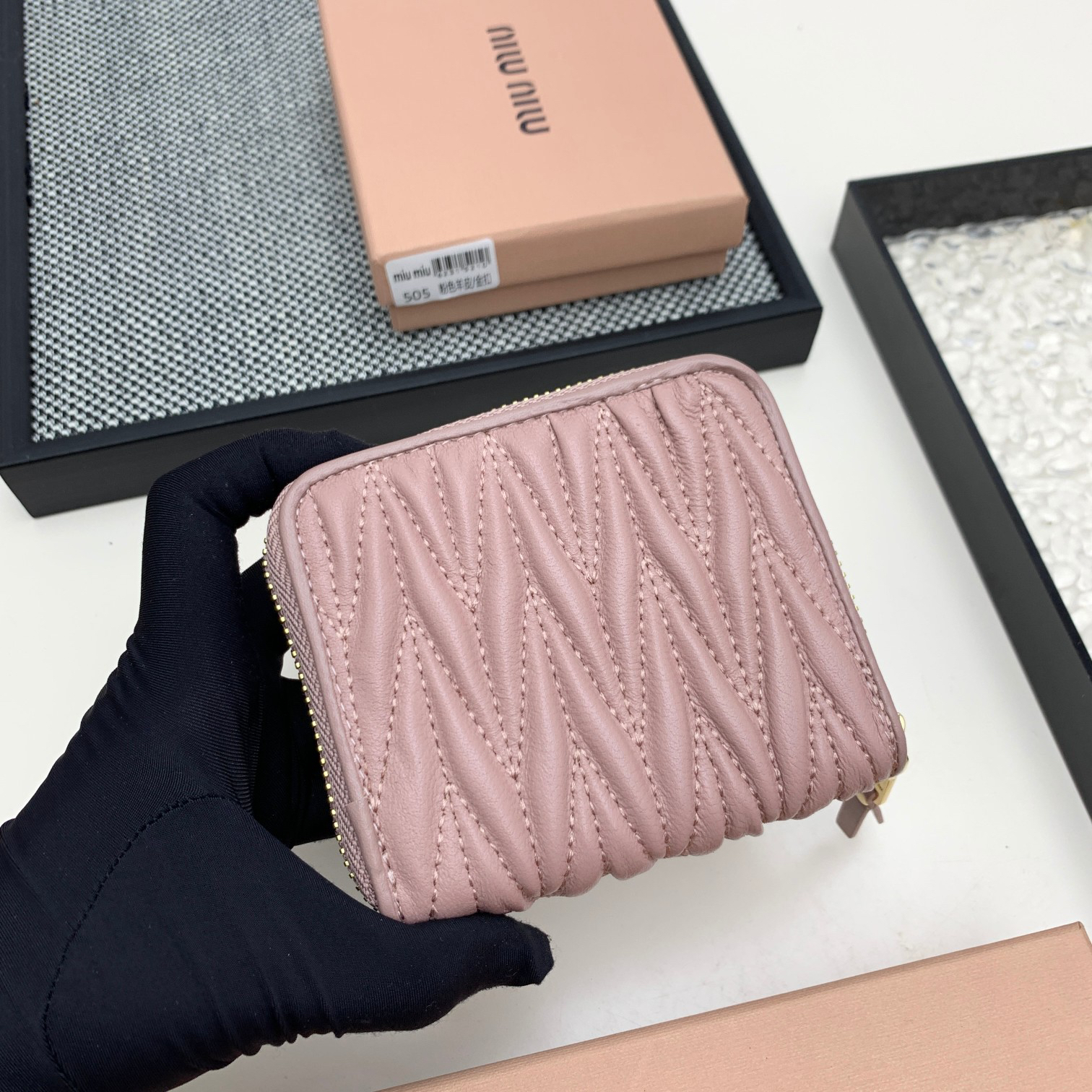 Miu Miu Lambskin Zip Coin Purse - Image 3