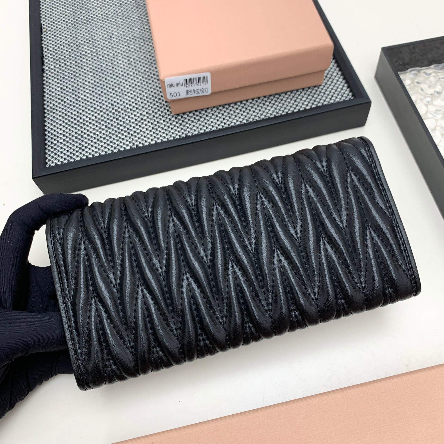 Miu Miu Lambskin Zip Coin Purse - Image 3