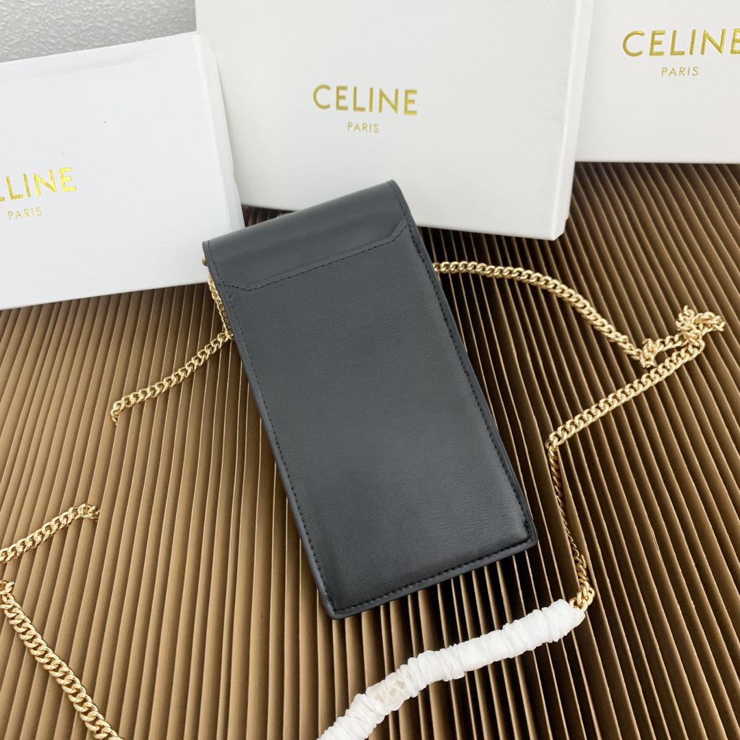 CELINE Triomphe Phone Bag in Fine-Grain Calfskin - Image 3