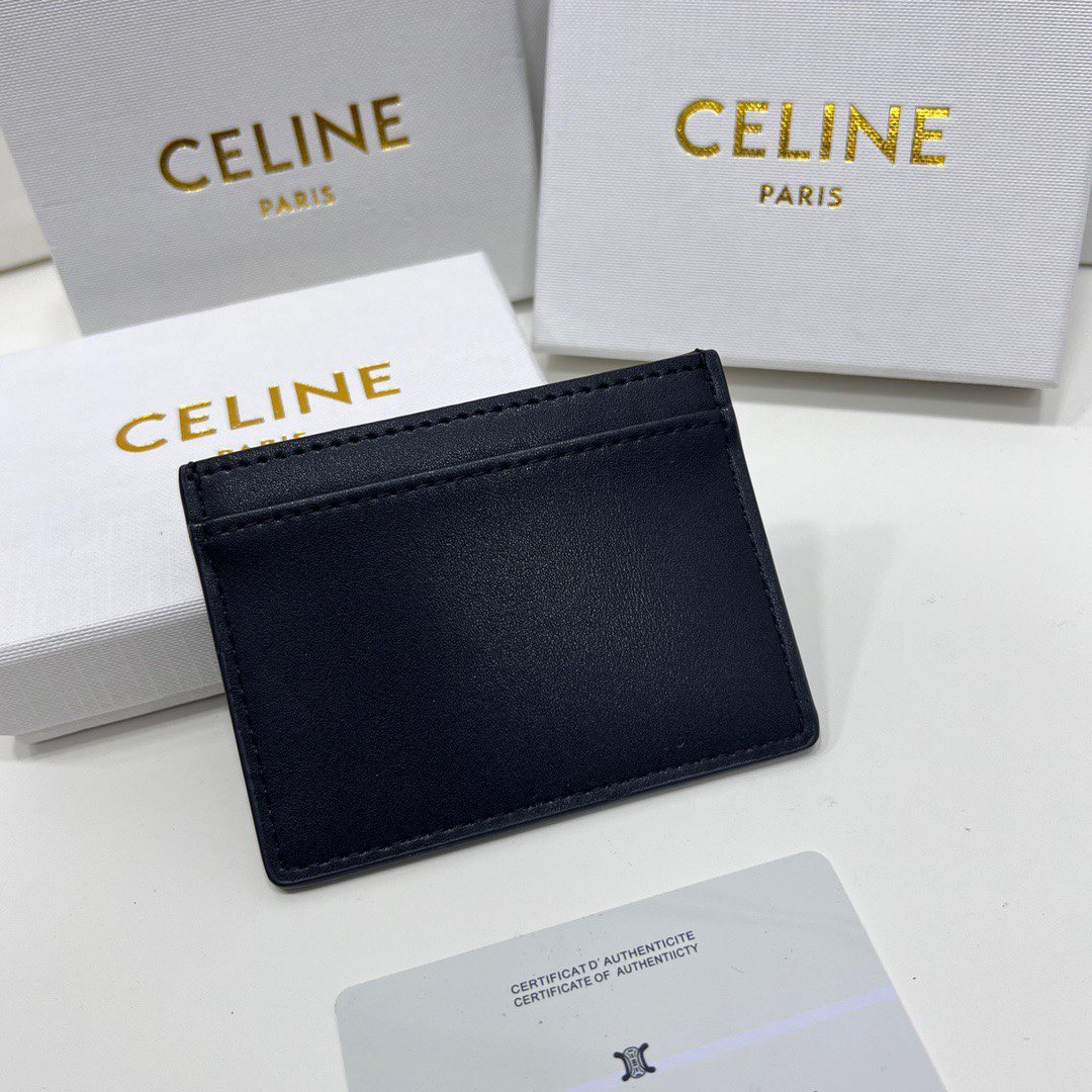 Celine Slim Leather Card Holder - Image 3