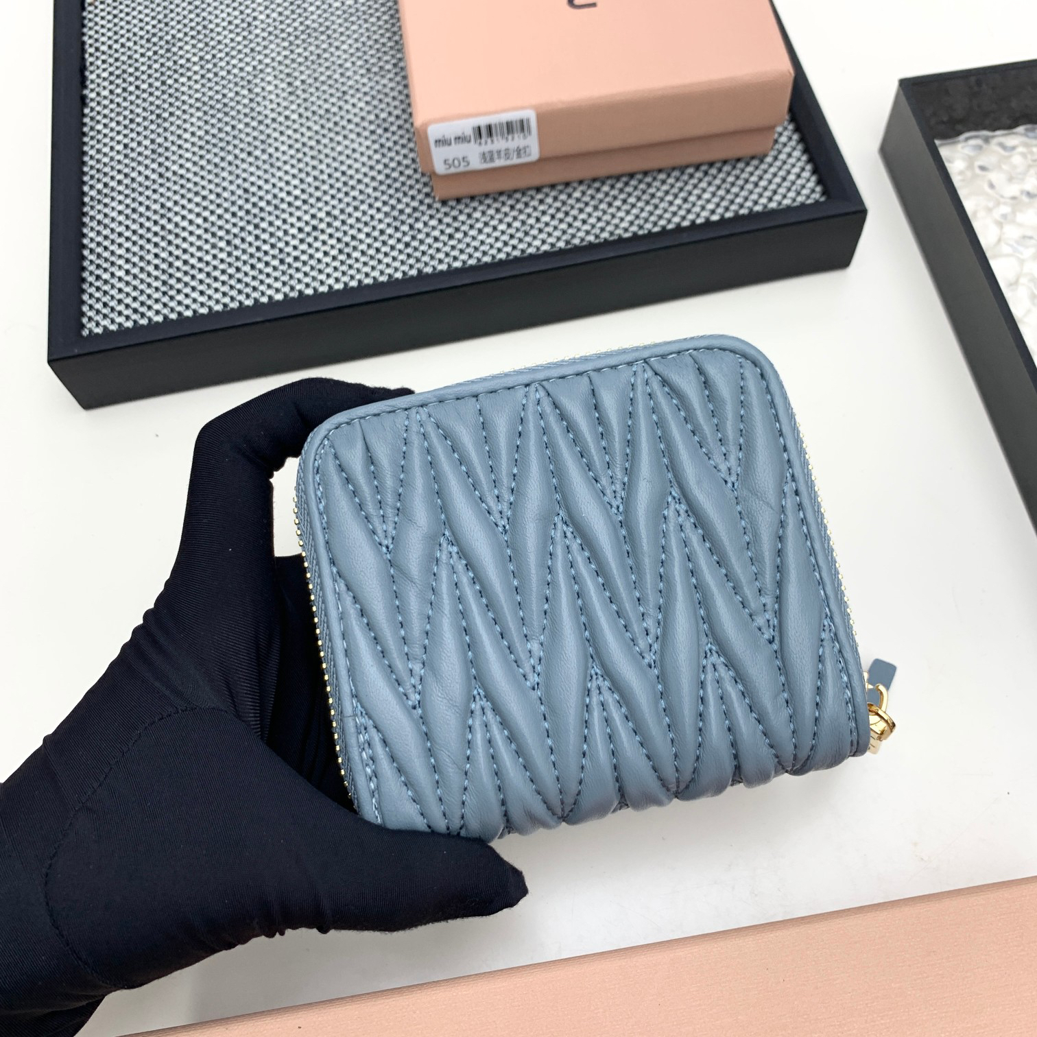 Miu Miu Lambskin Zipper Coin Purse - Image 3