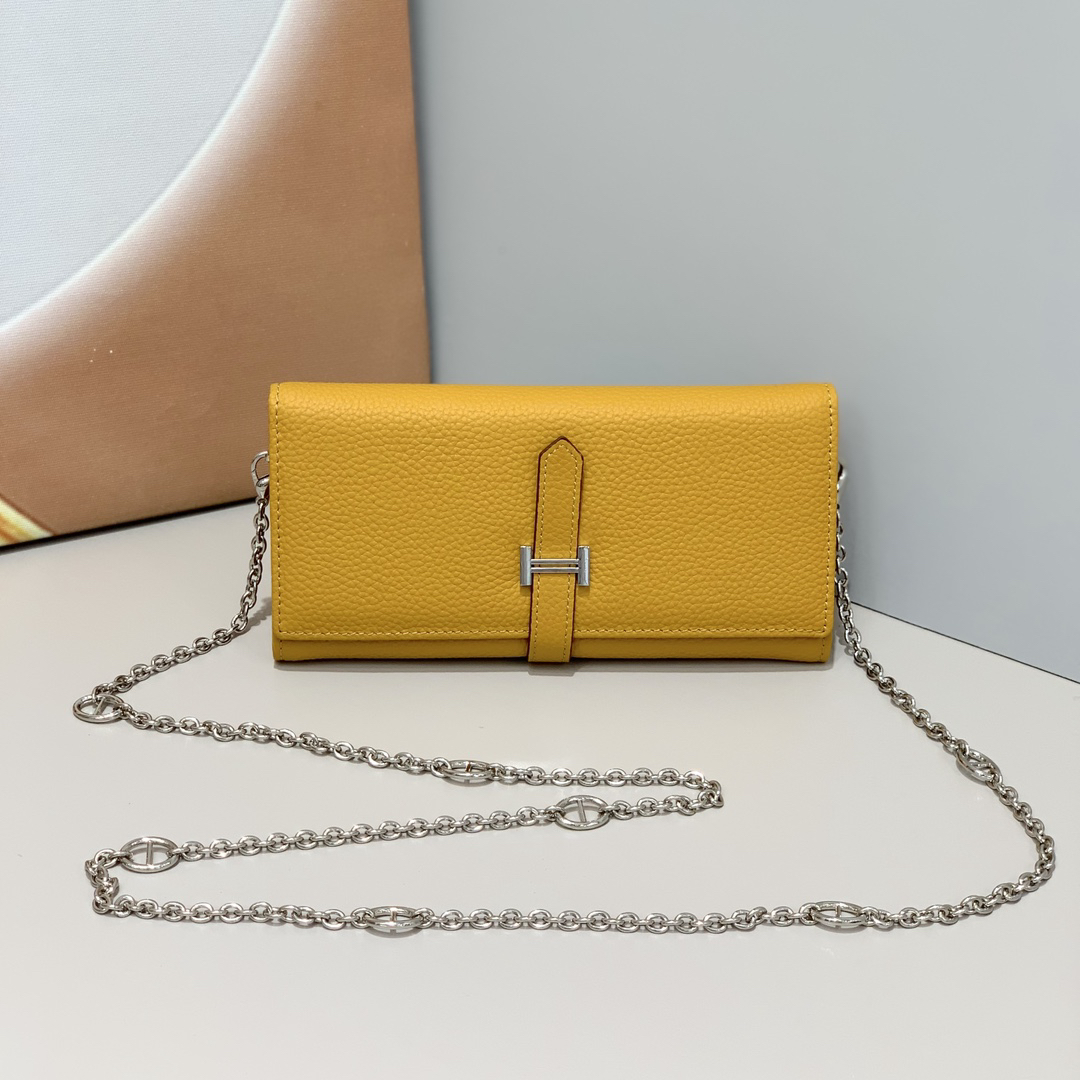 Hermes Pig-Nose Chain Shoulder Bag - Image 3