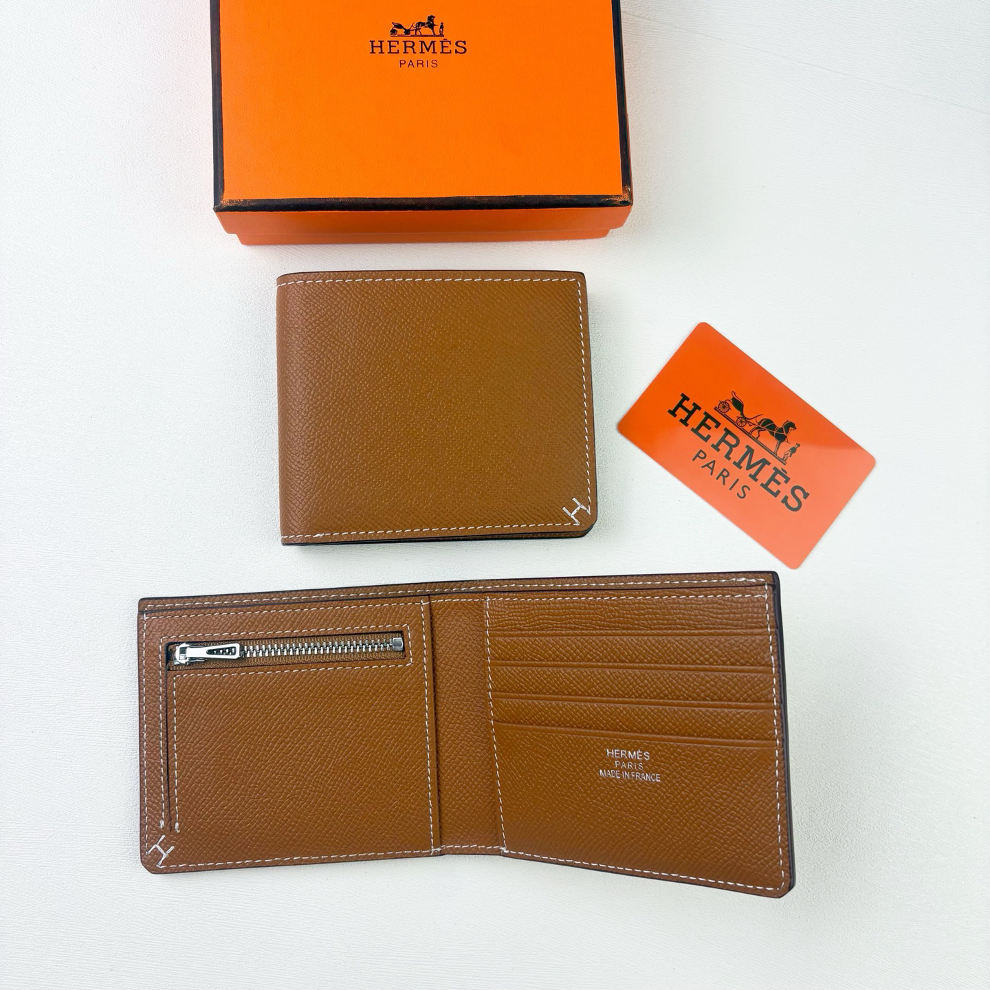Hermès Empson Leather Short Wallet - Image 3