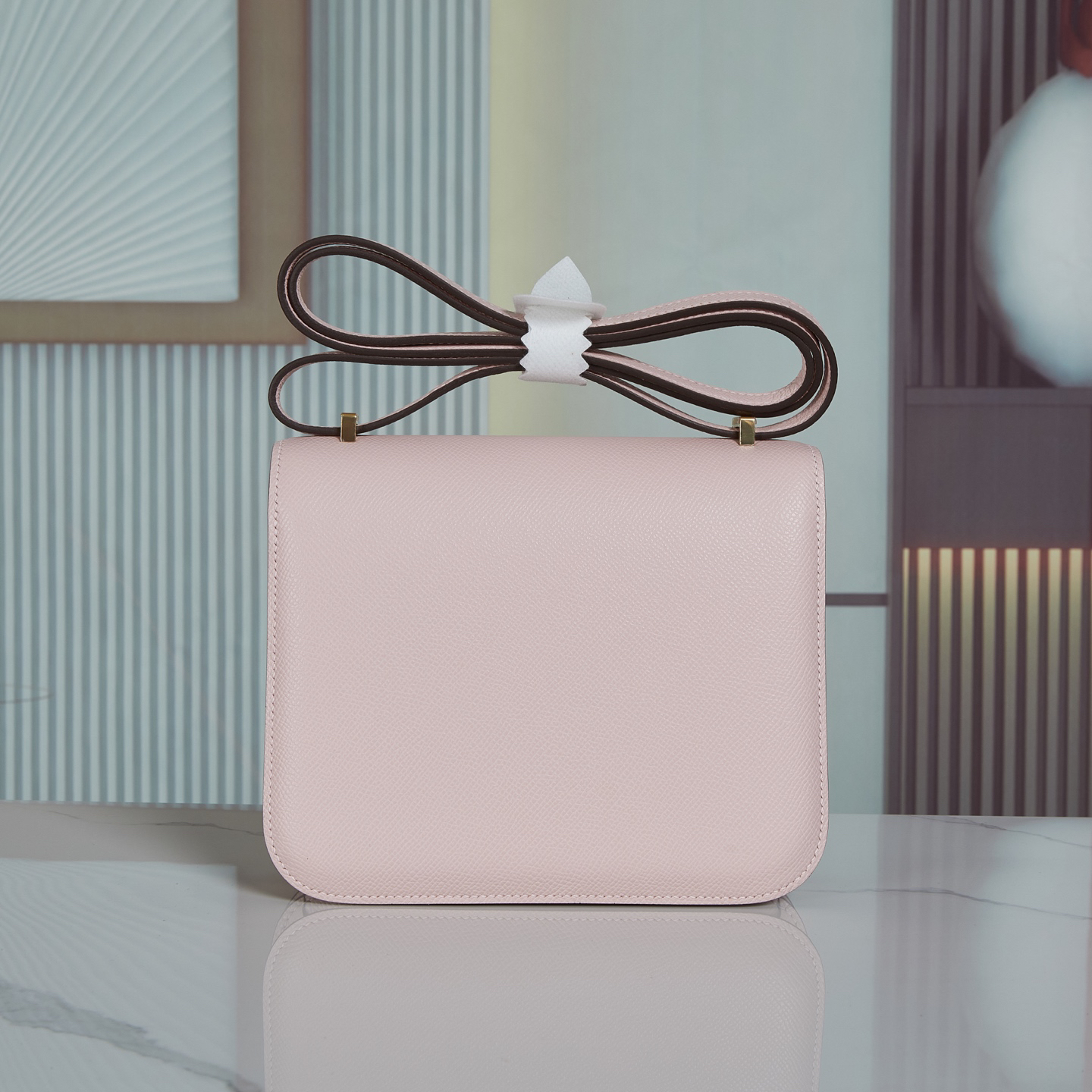 Hermes Constance 3Q Cherry Blossom Pink Epsom Leather Crossbody Bag - Image 3
