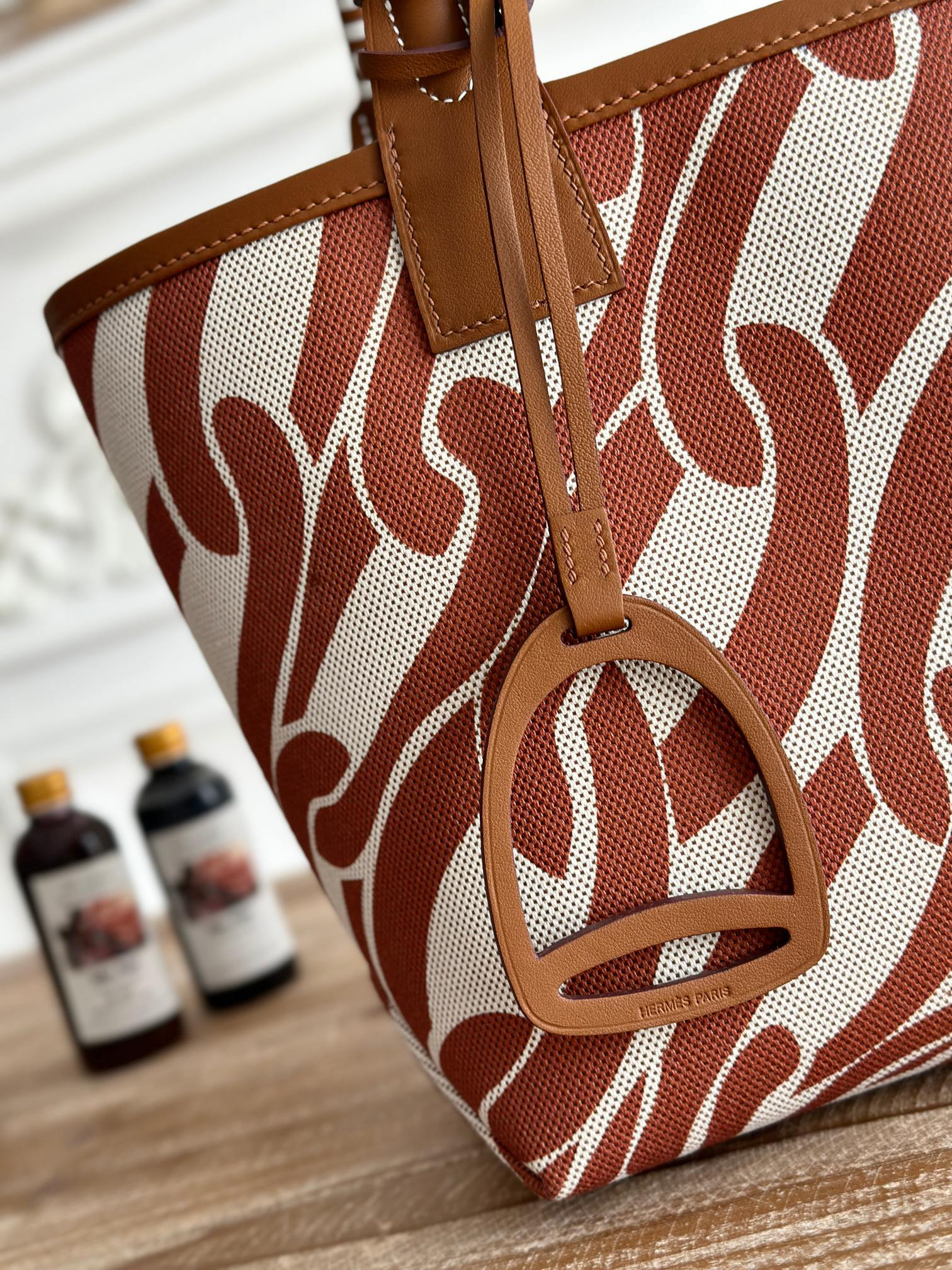 H-Hermès Steeple Canvas Tote Bag - Image 3