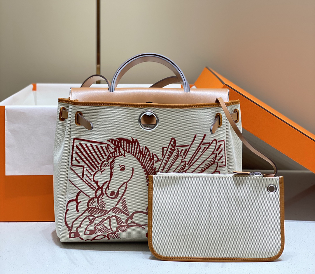 Hermès Herbag Zip Handbag - Image 3