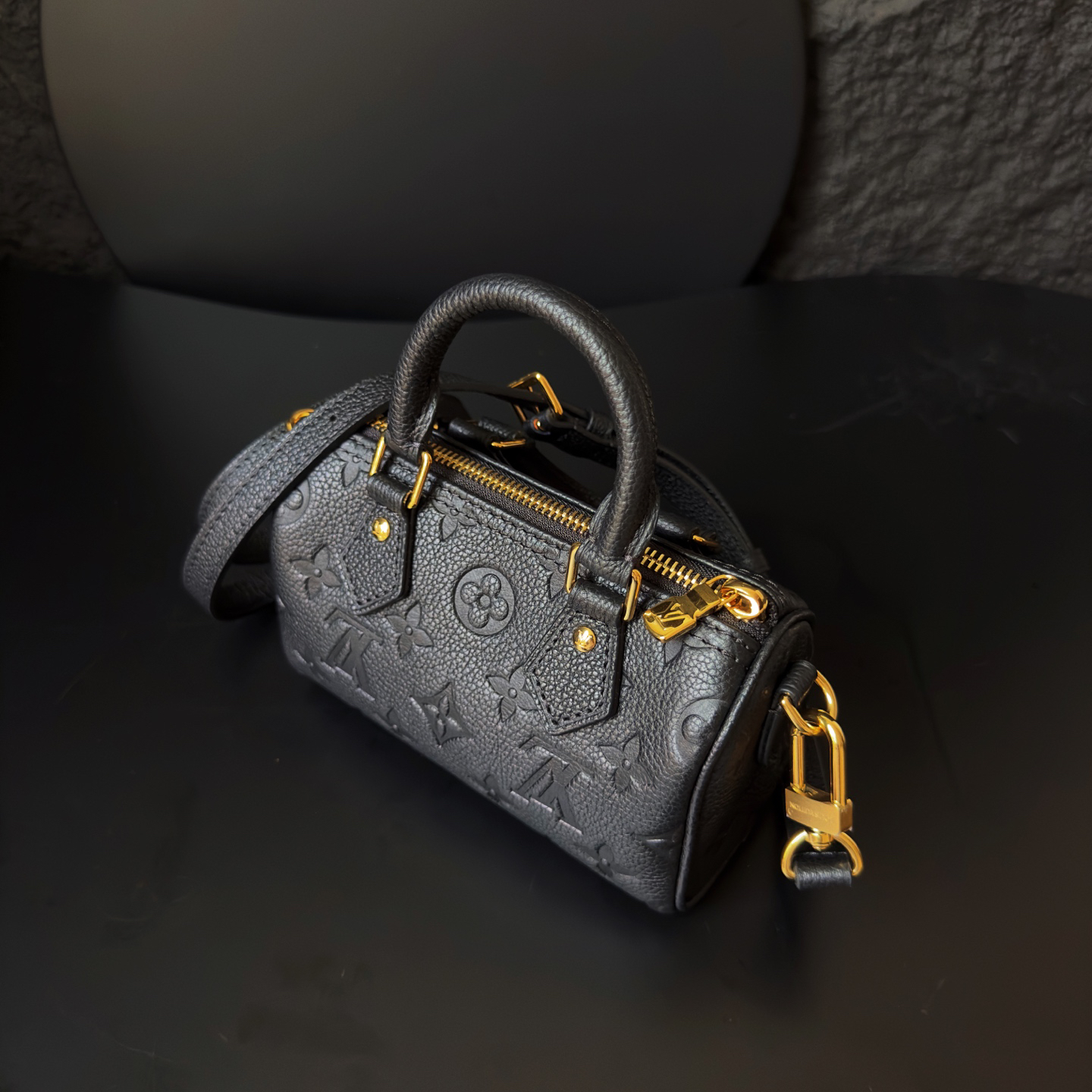 Louis Vuitton Nano Speedy M82450 Handbag - Black - Image 3