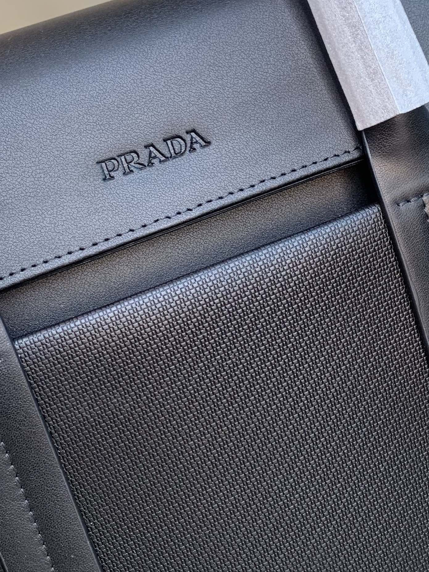 Prada Embossed Leather Briefcase - Image 4