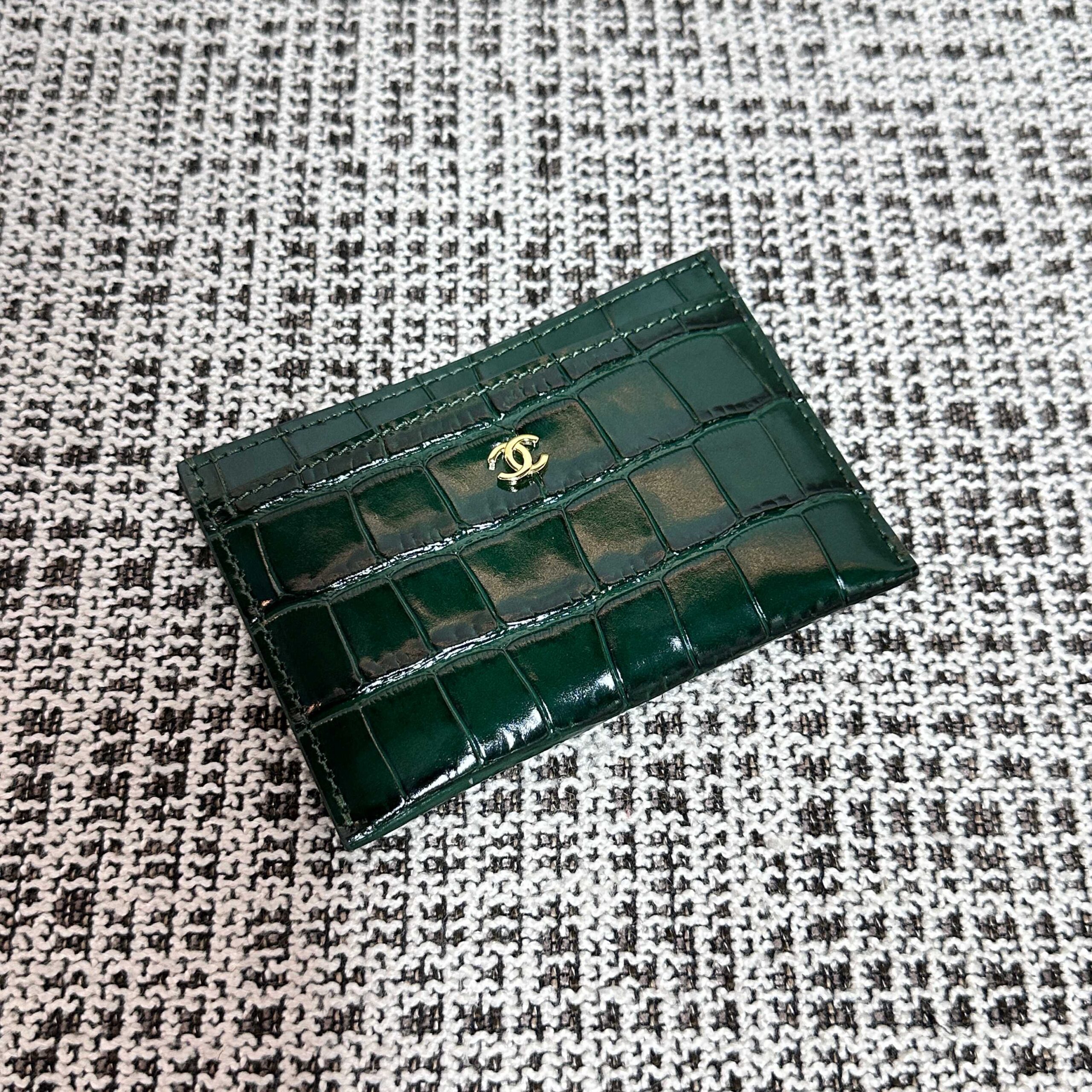 Chanel Crocodile-Pattern Leather Wallet - Image 4