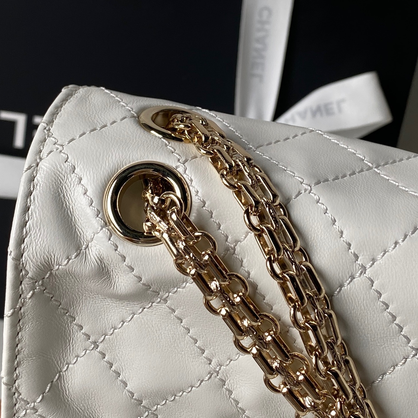 Chanel 26S Crushed Calfskin 2.55 Shoulder Bag - Image 4