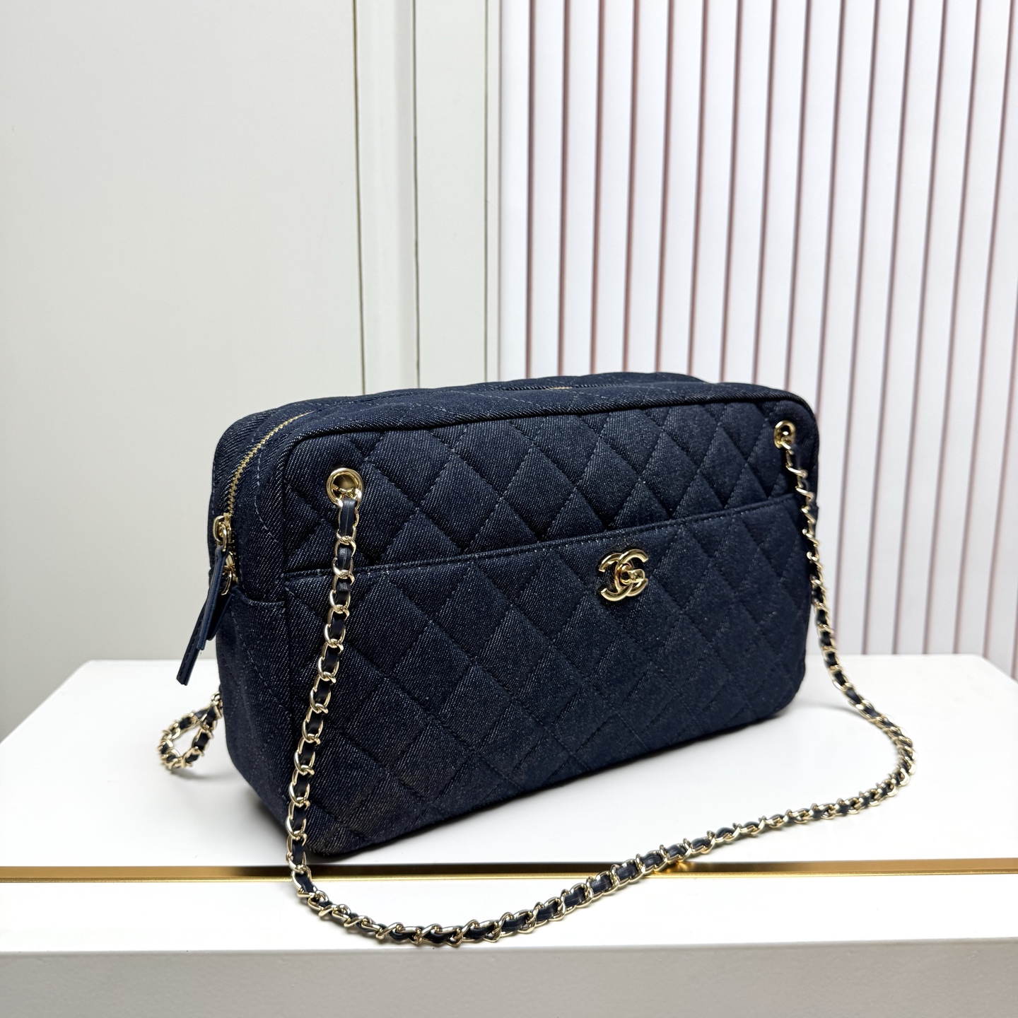 Chanel 26A Denim Series Bowling Bag - Image 4