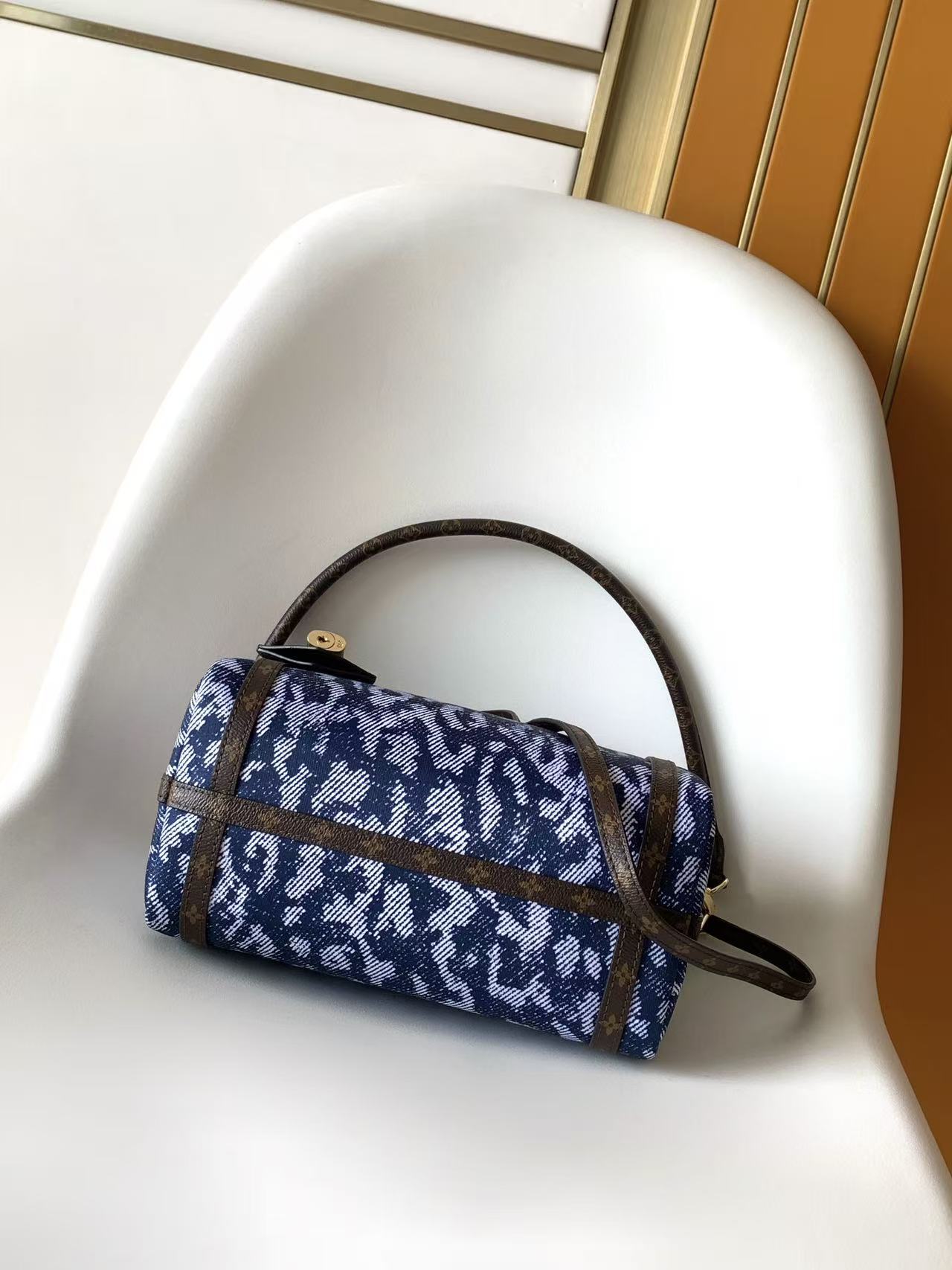 Small Monogram Leather Handbag - Image 4