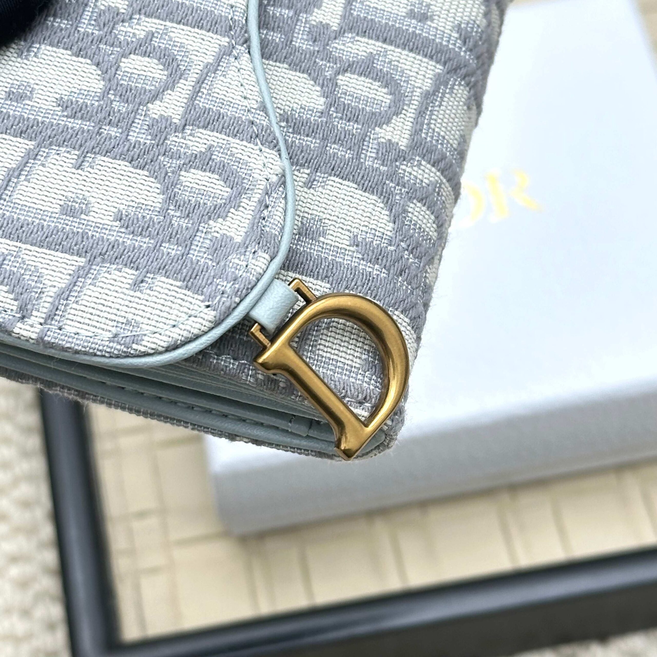 Dior Saddle Lotus Oblique Trifold Wallet - Image 4