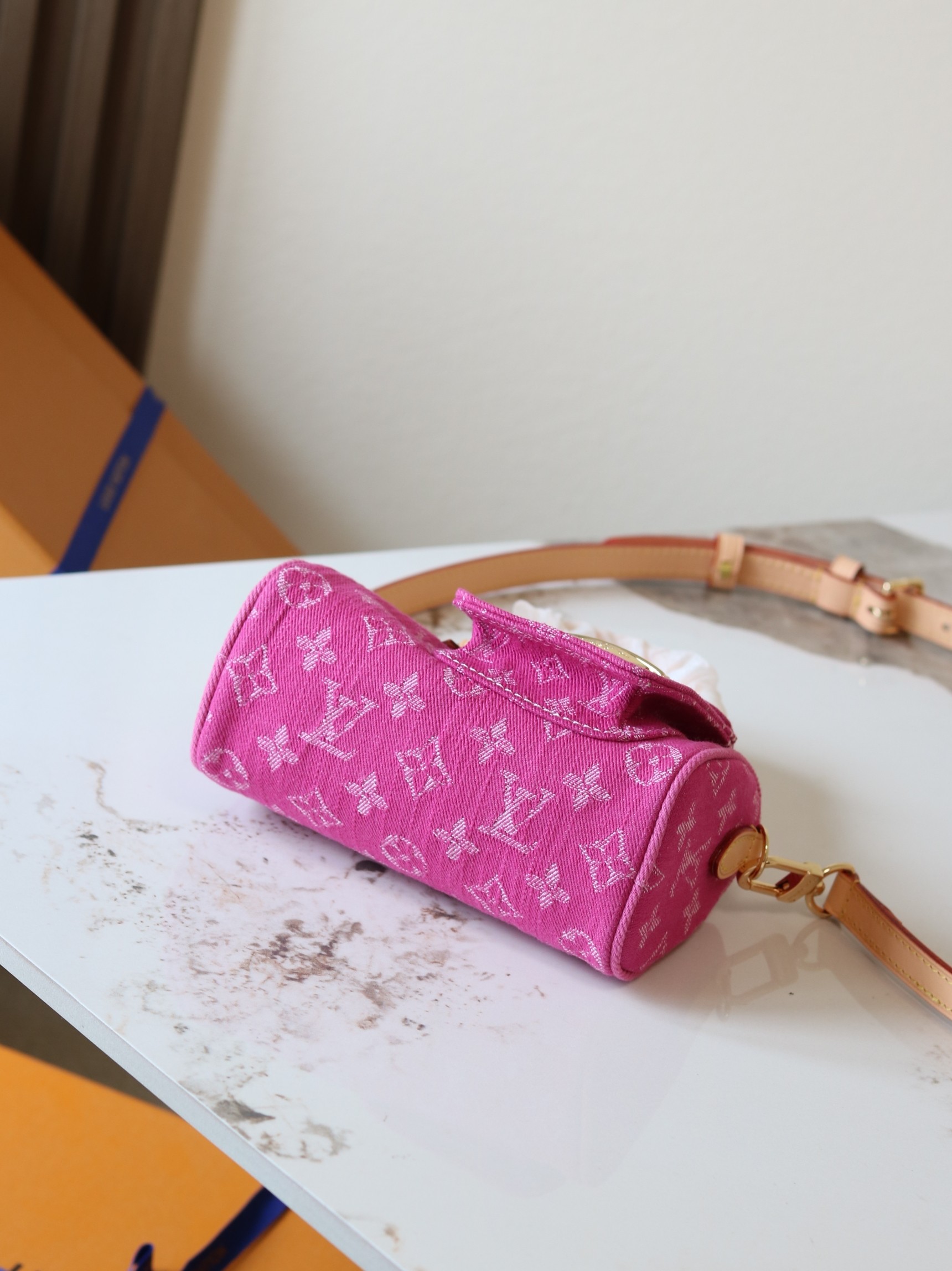 Nano Speedy Handbag in Monogram Denim - Image 4