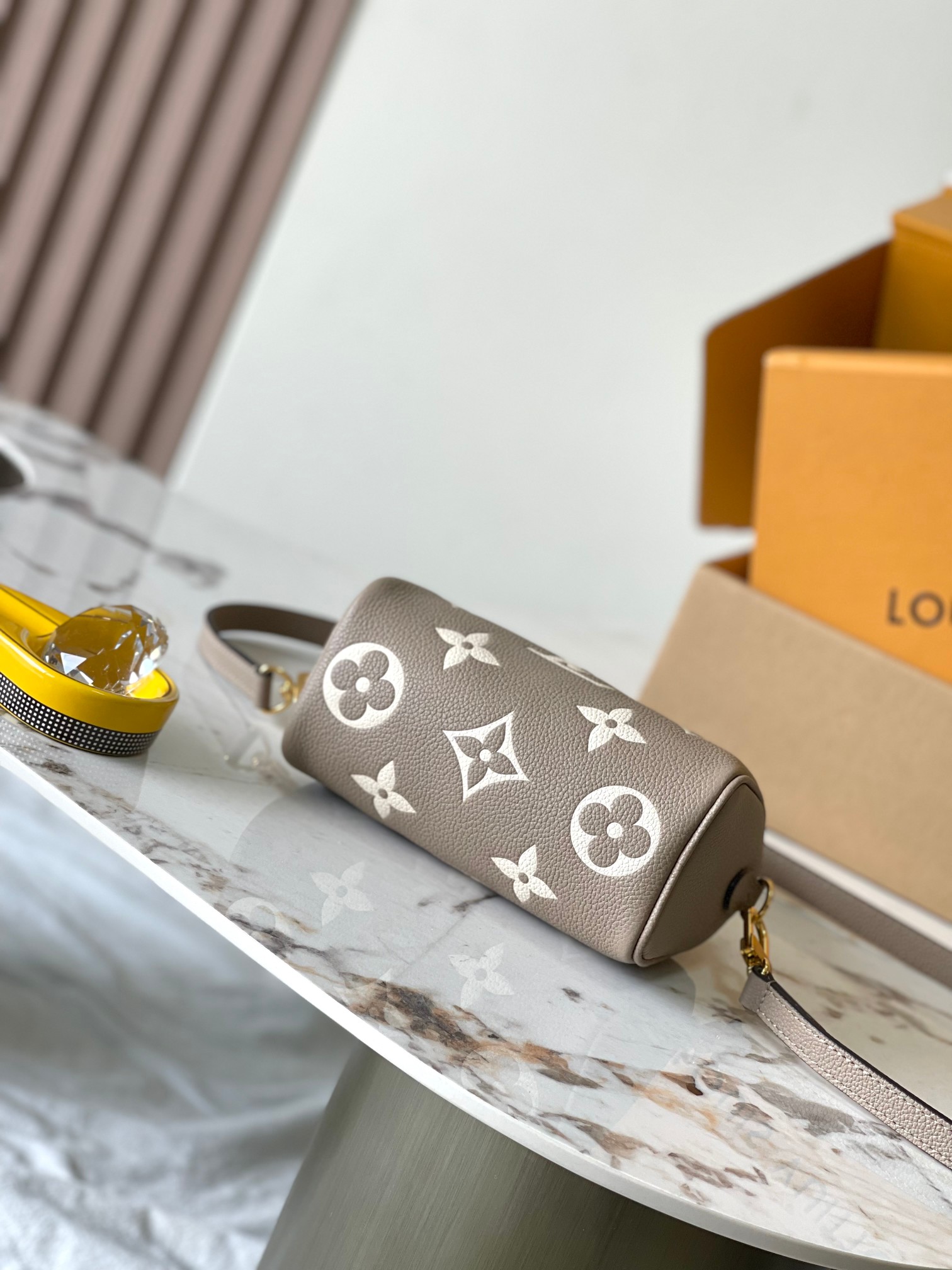 Louis Vuitton Nano Speedy Handbag M82890 in Elephant Gray - Image 4
