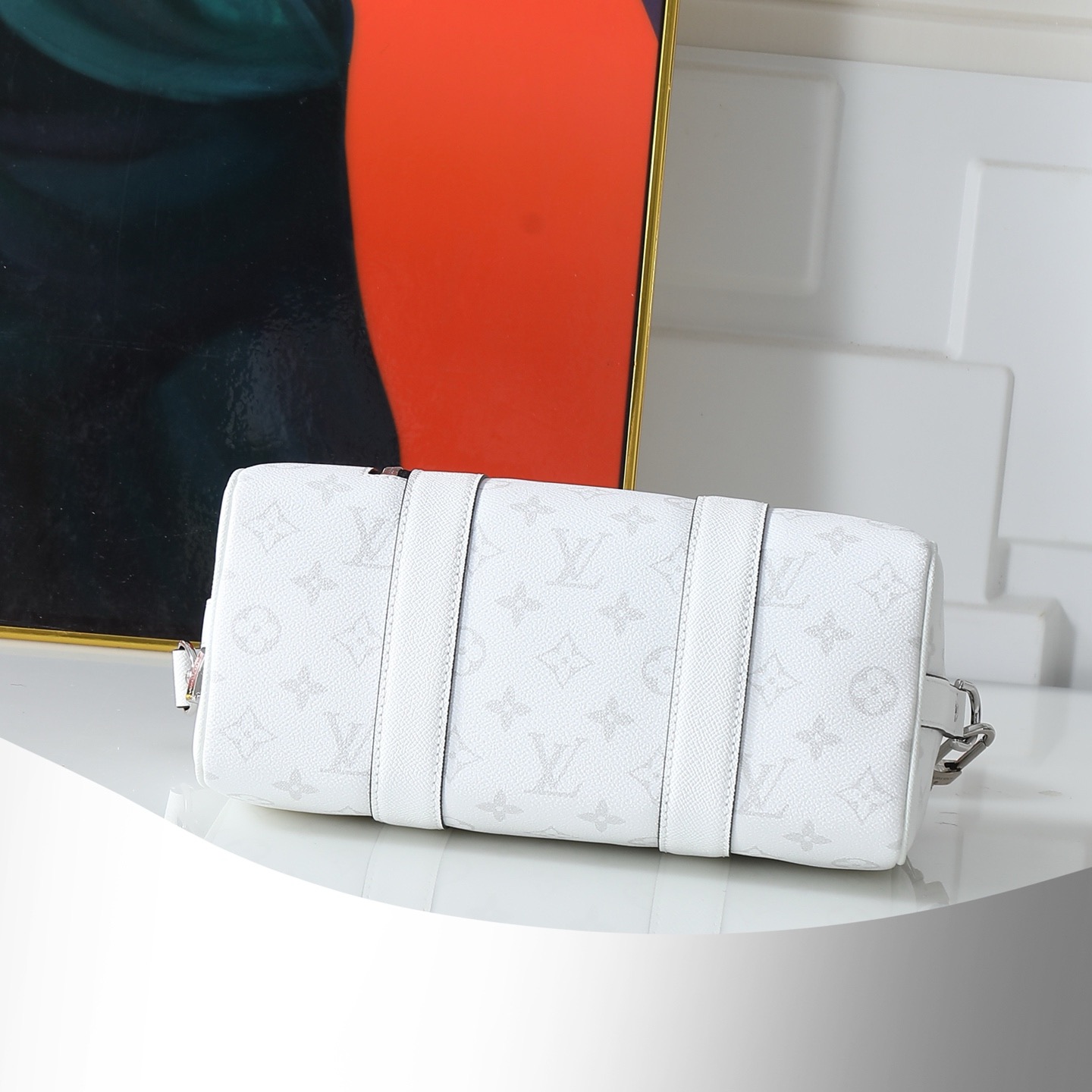 Louis Vuitton City Keepall M27644 Crossbody Bag in White Monogram - Image 4