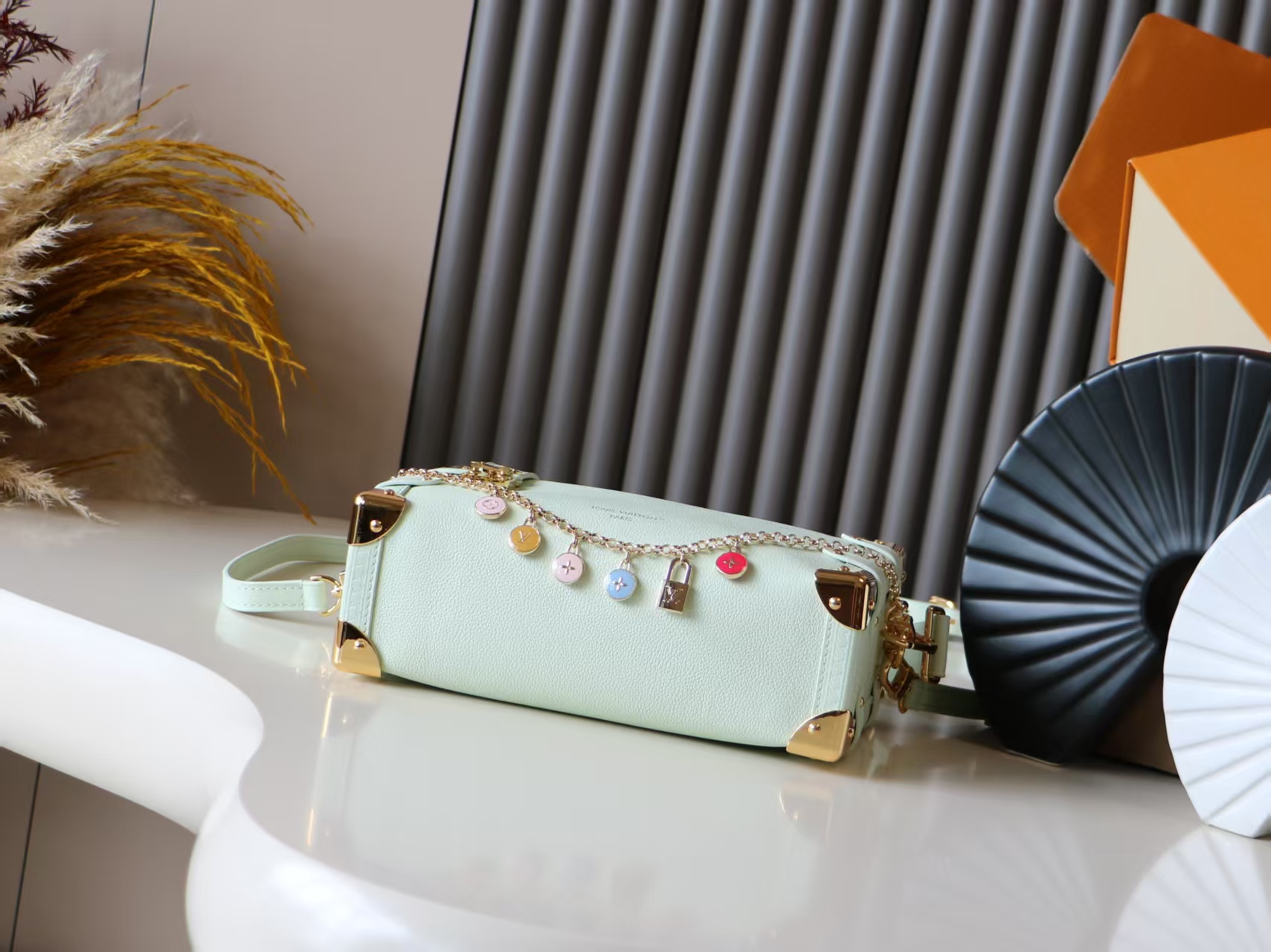Louis Vuitton Side Trunk Small Crossbody Bag in Light Green - Image 4