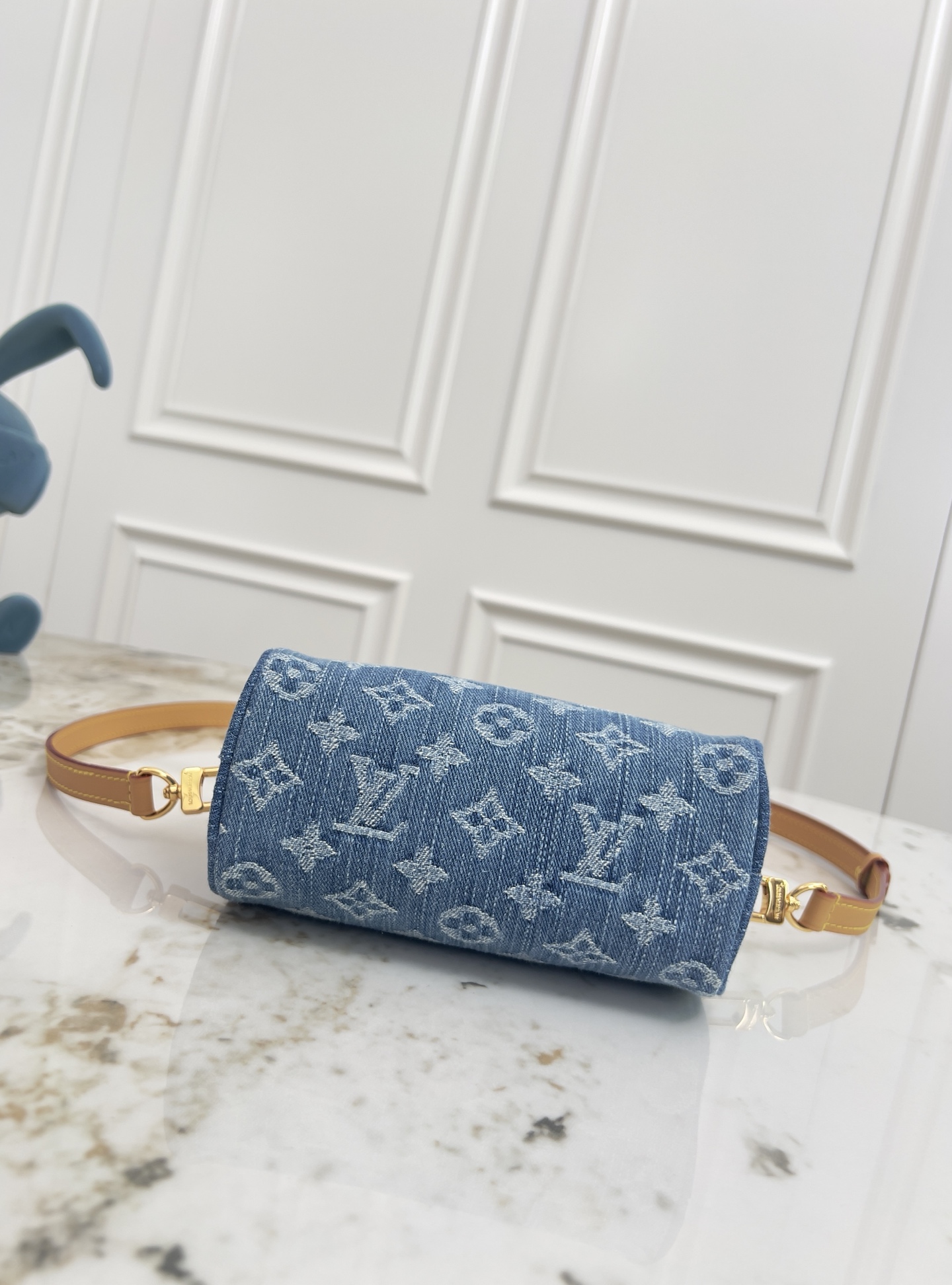 Louis Vuitton Nano Speedy Denim Monogram Bag - Image 4